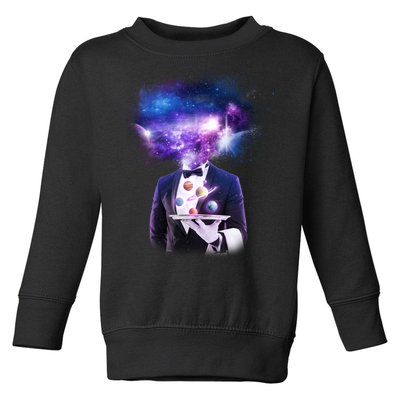 Cool Galaxy Space Head Toddler Sweatshirt