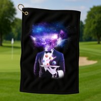 Cool Galaxy Space Head Golf Towel