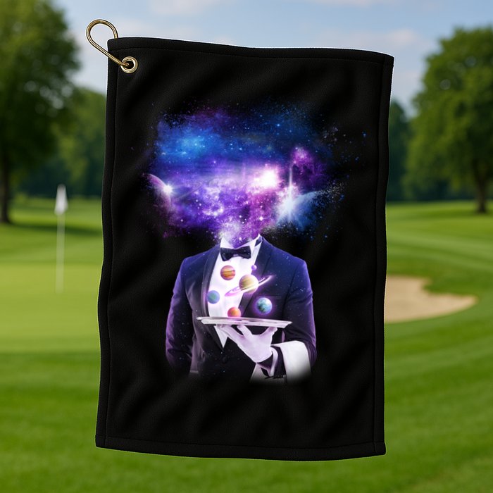 Cool Galaxy Space Head Golf Towel
