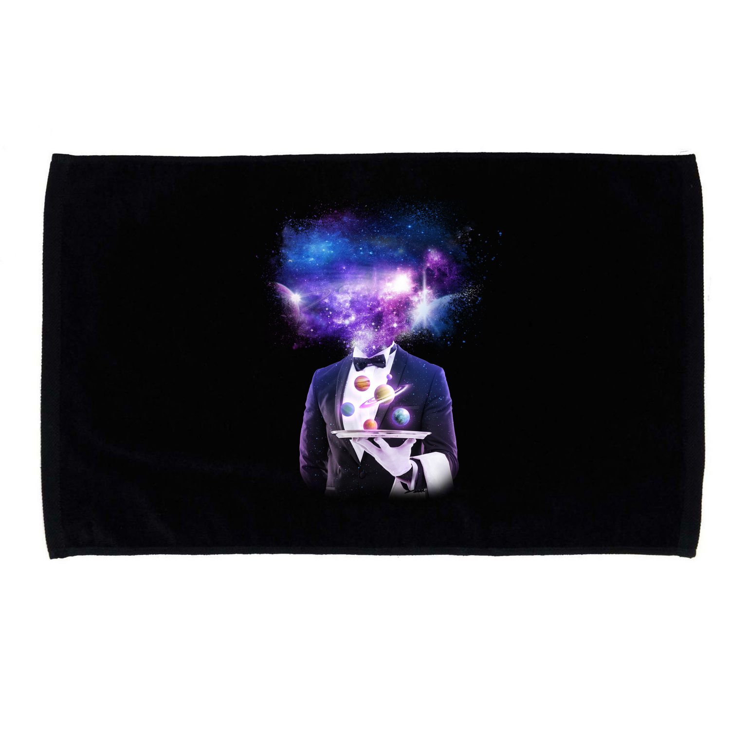 Cool Galaxy Space Head Microfiber Hand Towel