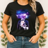 Cool Galaxy Space Head Womens T-Shirt