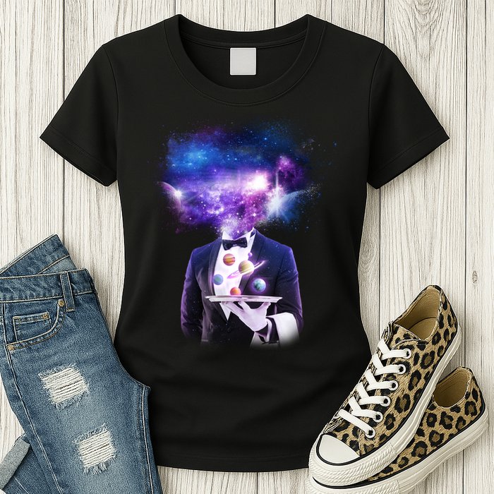 Cool Galaxy Space Head Womens T-Shirt