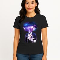 Cool Galaxy Space Head Womens T-Shirt
