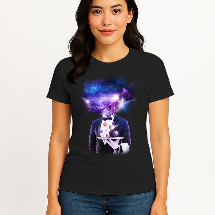 Cool Galaxy Space Head Womens T-Shirt