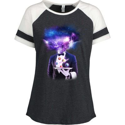 Cool Galaxy Space Head Enza Ladies Jersey Colorblock Tee