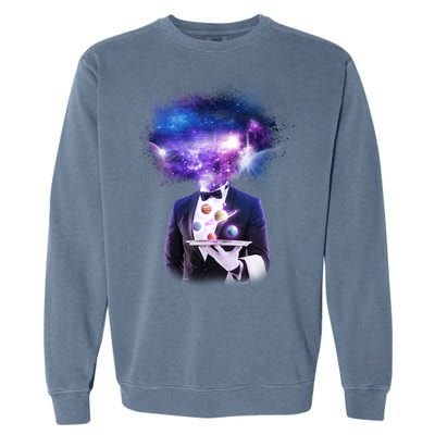 Cool Galaxy Space Head Garment-Dyed Sweatshirt