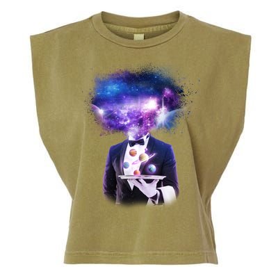 Cool Galaxy Space Head Garment-Dyed Women's Muscle Tee