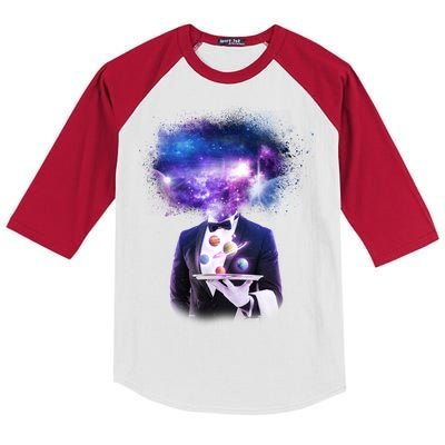 Cool Galaxy Space Head Kids Colorblock Raglan Jersey