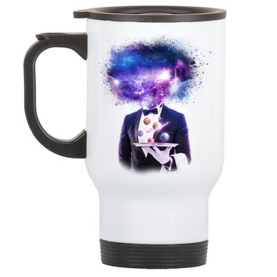 Cool Galaxy Space Head Stainless Steel Travel Mug