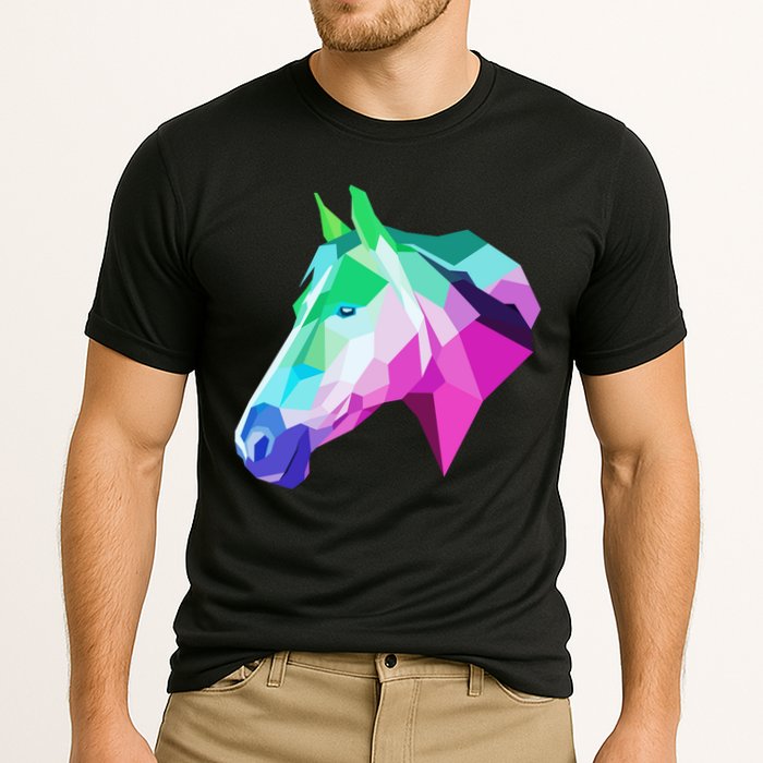 Cool Geometric Horse Cooling Performance Crew T-Shirt