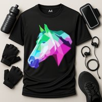 Cool Geometric Horse Cooling Performance Crew T-Shirt