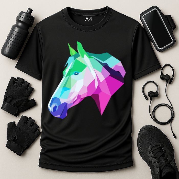 Cool Geometric Horse Cooling Performance Crew T-Shirt