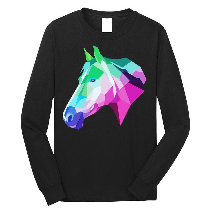 Cool Geometric Horse Long Sleeve Shirt