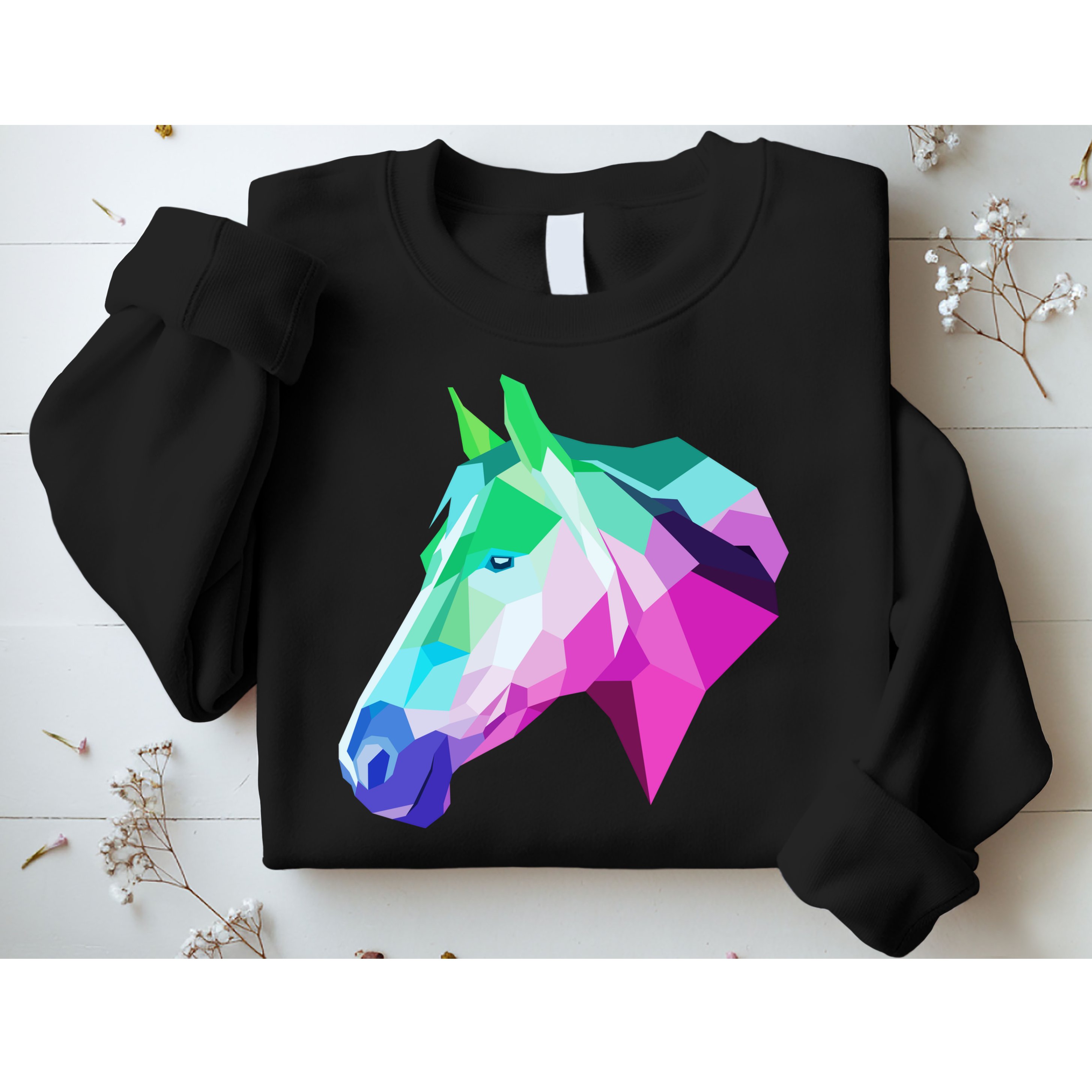 Cool Geometric Horse Sweatshirt