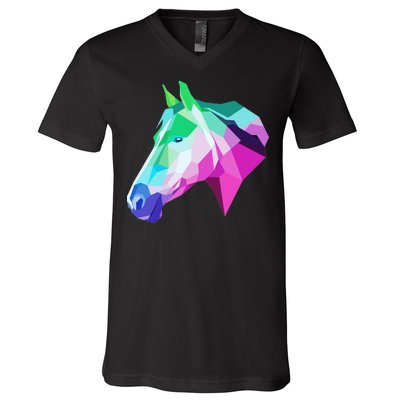 Cool Geometric Horse V-Neck T-Shirt