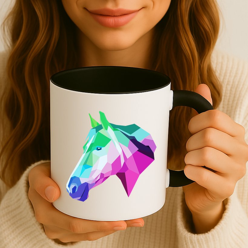 Cool Geometric Horse Mug