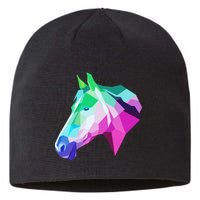 Cool Geometric Horse Sustainable Beanie