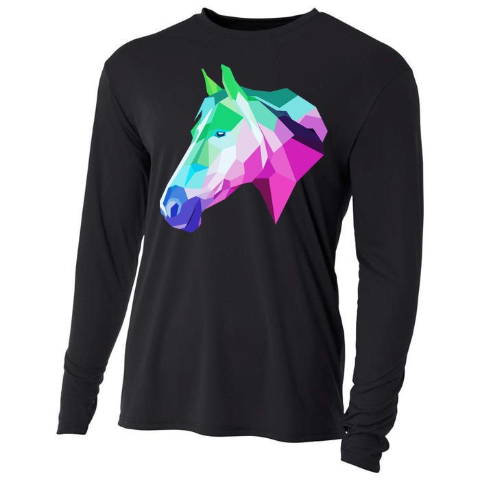 Cool Geometric Horse Cooling Performance Long Sleeve Crew