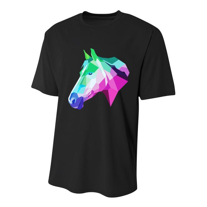Cool Geometric Horse Youth Performance Sprint T-Shirt