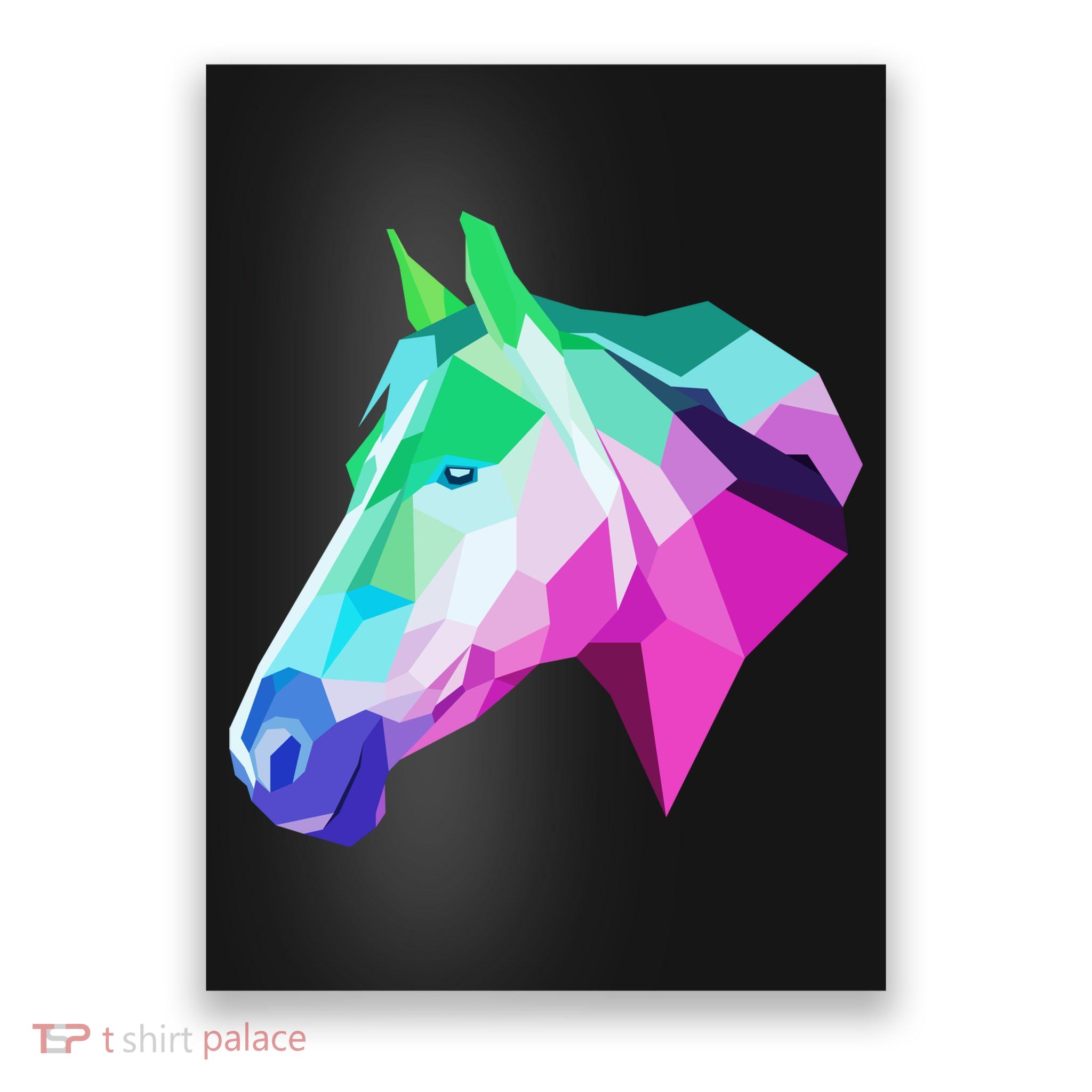 Cool Geometric Horse Poster