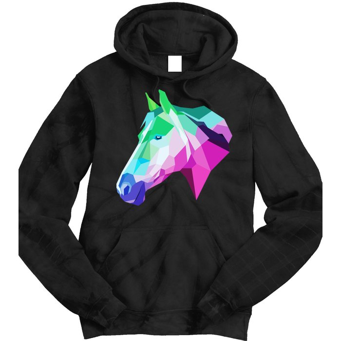 Cool Geometric Horse Tie Dye Hoodie