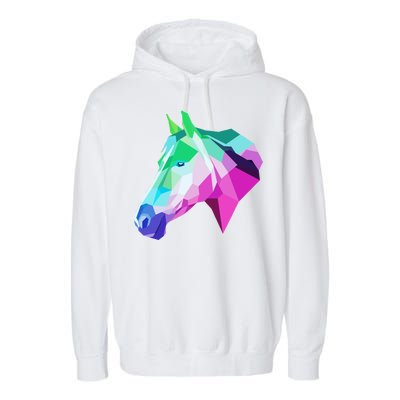 Cool Geometric Horse Garment-Dyed Fleece Hoodie