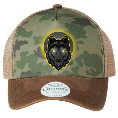 Cool Ghost Wolf Glowing Moon Legacy Tie Dye Trucker Hat