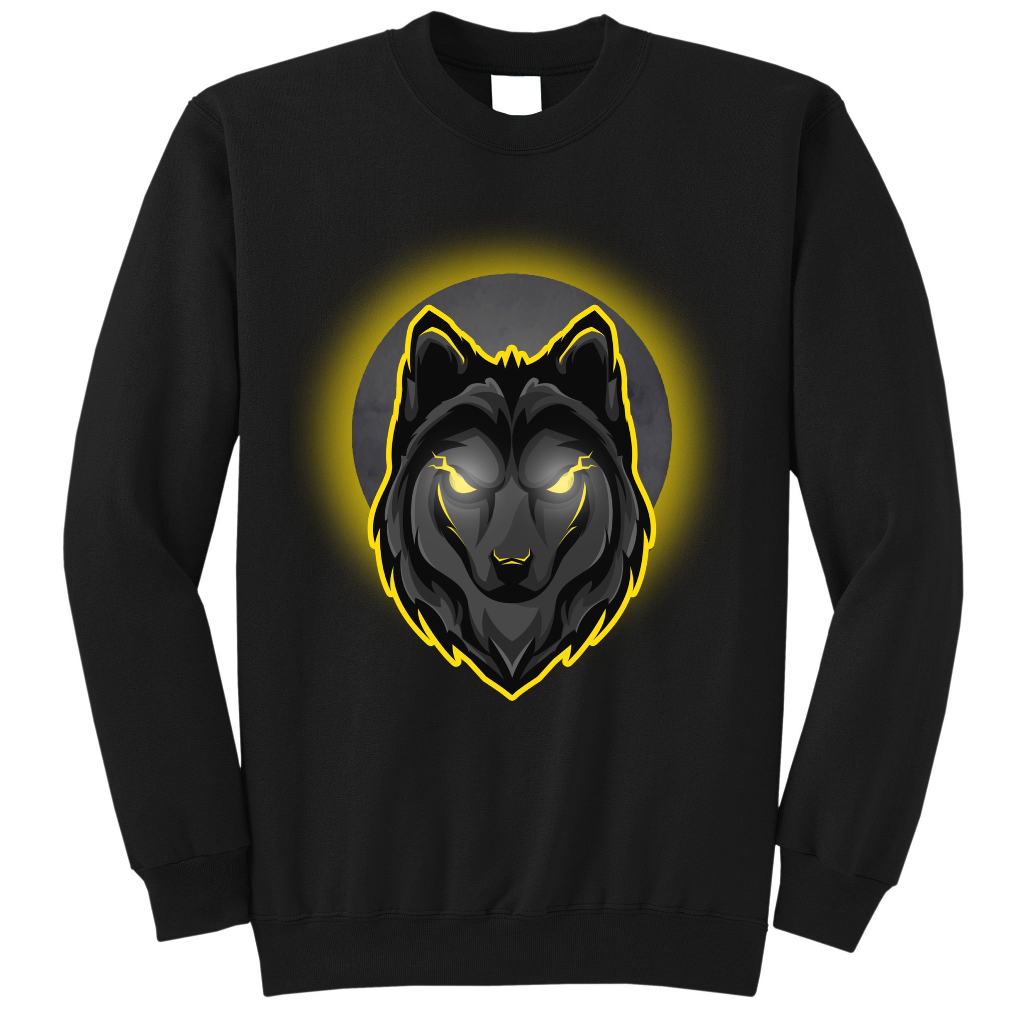 Cool Ghost Wolf Glowing Moon Sweatshirt