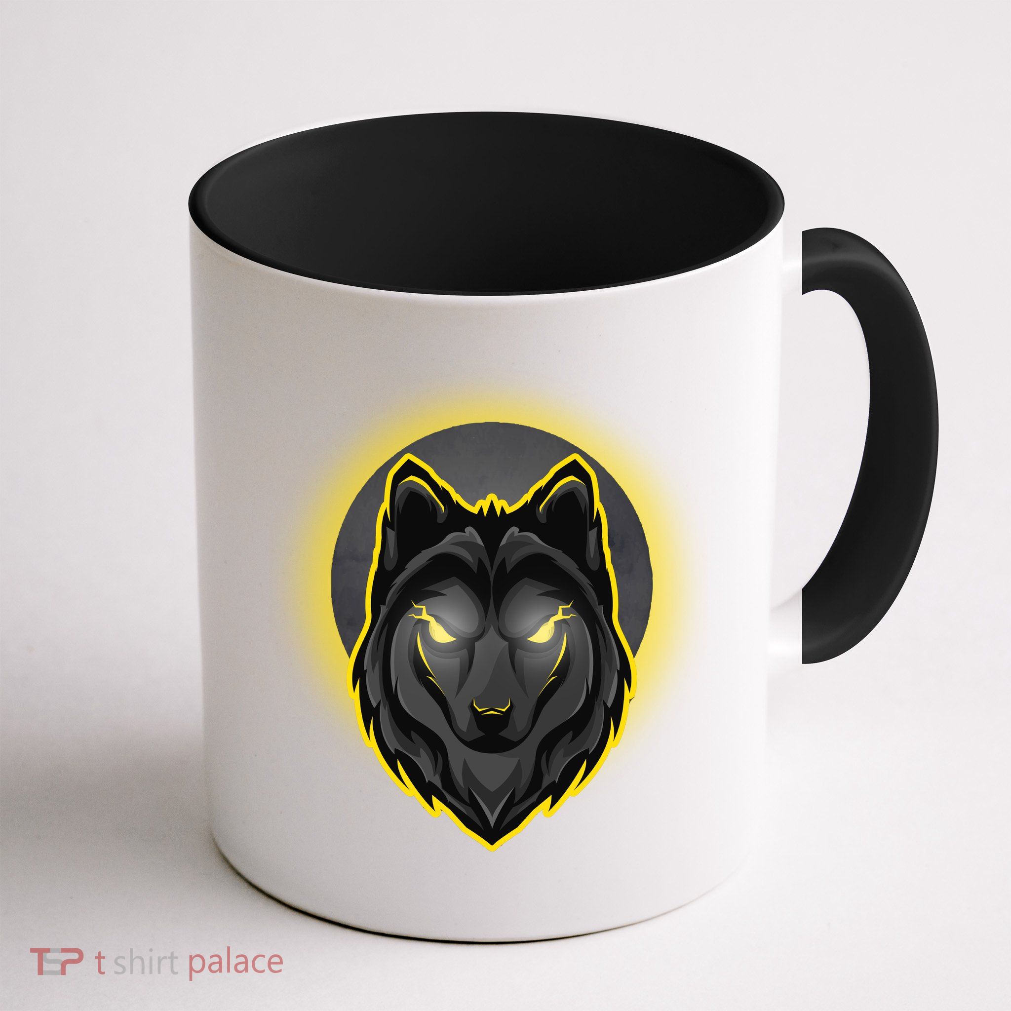 Cool Ghost Wolf Glowing Moon Mug