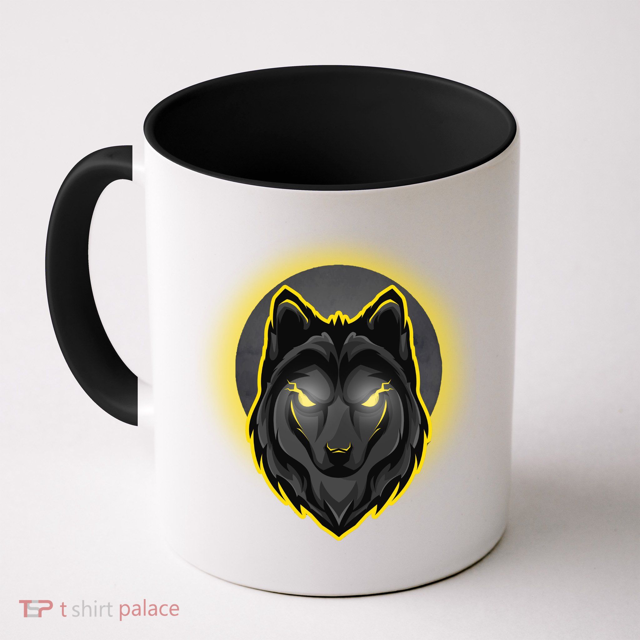 Cool Ghost Wolf Glowing Moon Mug