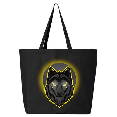 Cool Ghost Wolf Glowing Moon 25L Jumbo Tote