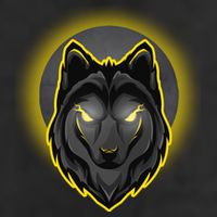 Cool Ghost Wolf Glowing Moon Golf Towel
