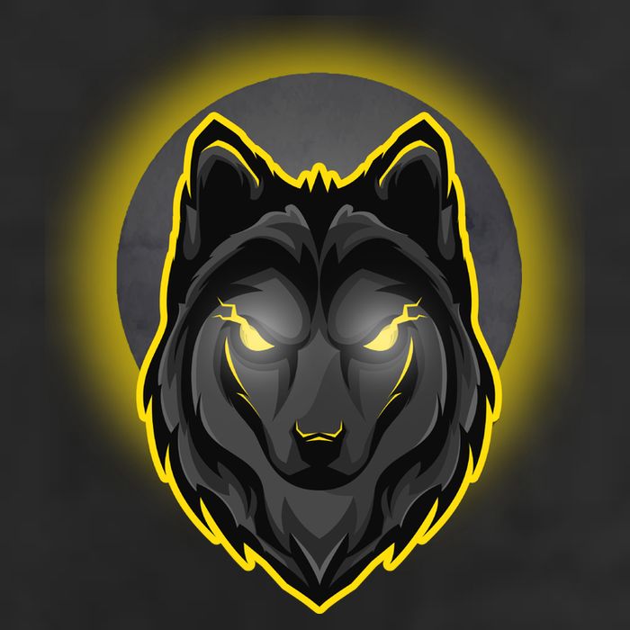 Cool Ghost Wolf Glowing Moon Golf Towel
