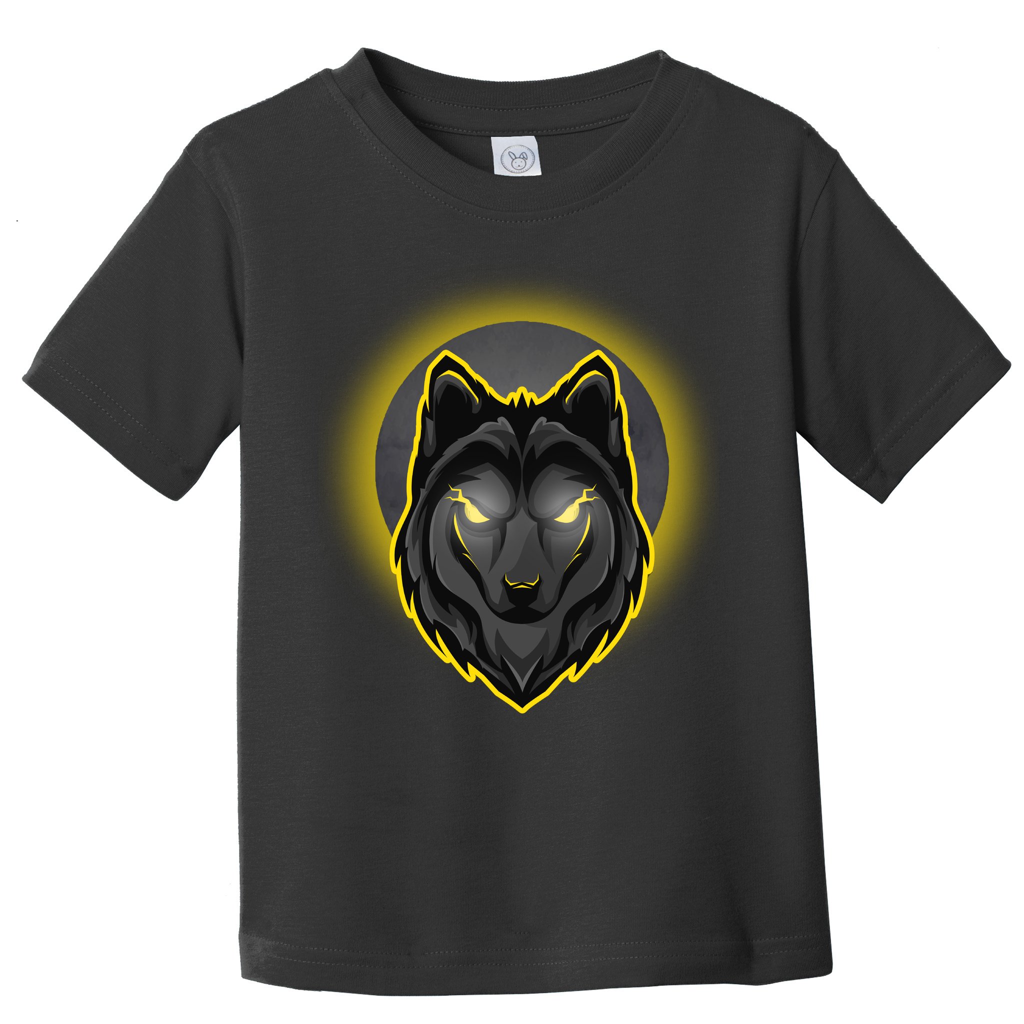 Cool Ghost Wolf Glowing Moon Toddler T-Shirt