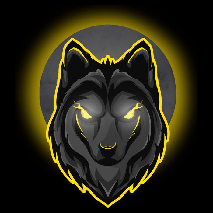 Cool Ghost Wolf Glowing Moon Kids T-Shirt