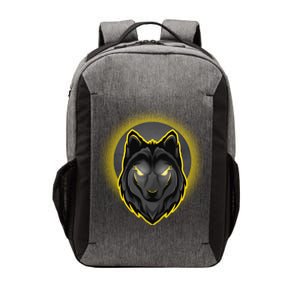 Cool Ghost Wolf Glowing Moon Vector Backpack