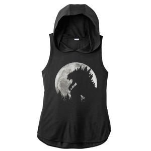 Cool Monster Full Moon Ladies PosiCharge Tri-Blend Wicking Draft Hoodie Tank