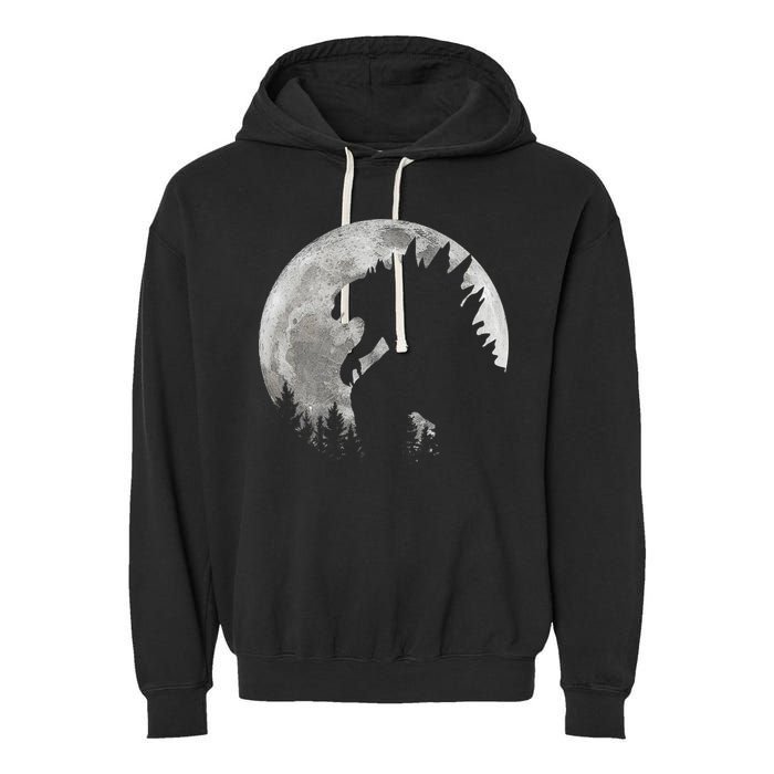 Cool Monster Full Moon Garment-Dyed Fleece Hoodie