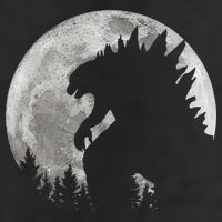Cool Monster Full Moon Garment-Dyed Fleece Hoodie