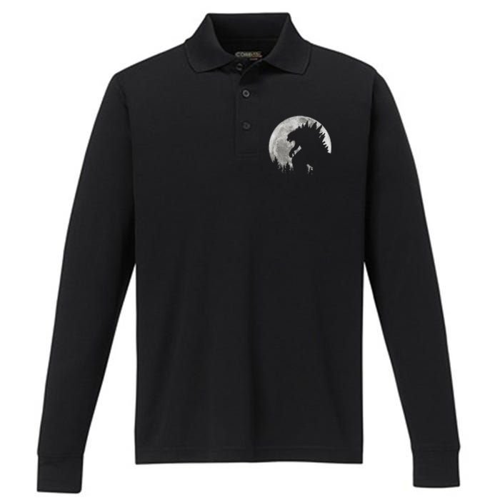 Cool Monster Full Moon Performance Long Sleeve Polo