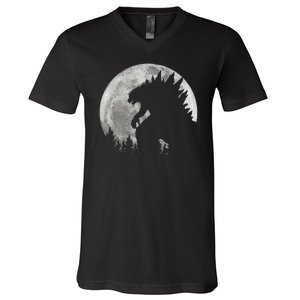 Cool Monster Full Moon V-Neck T-Shirt