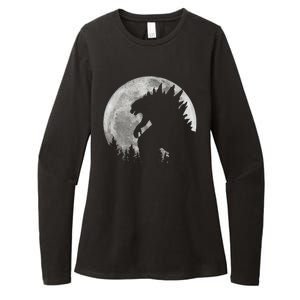 Cool Monster Full Moon Womens CVC Long Sleeve Shirt