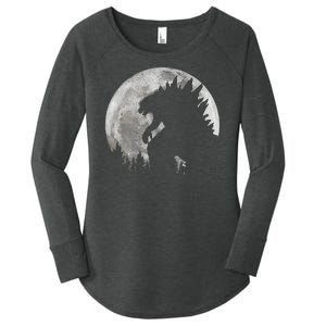 Cool Monster Full Moon Women's Perfect Tri Tunic Long Sleeve Shirt