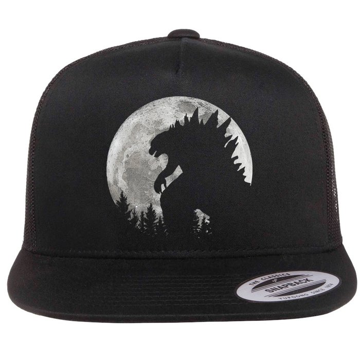 Cool Monster Full Moon Flatbill Hat