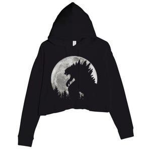 Cool Monster Full Moon Crop Fleece Hoodie