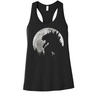 Cool Monster Full Moon Women's Racerback Tank