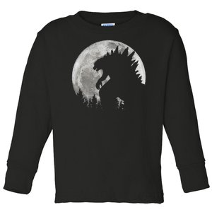 Cool Monster Full Moon Toddler Long Sleeve Shirt