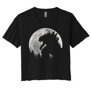 Cool Monster Full Moon Women's Crop Top Tee