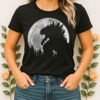 Cool Monster Full Moon Womens T-Shirt