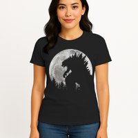 Cool Monster Full Moon Womens T-Shirt